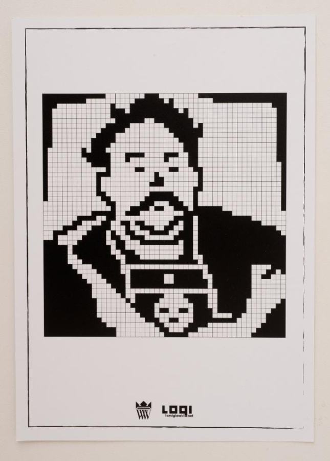 Łamigłówka z wizerunkiem króla Jana III Sobieskiego.